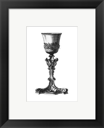 Framed Black &amp; White Goblet IV (SC) Print