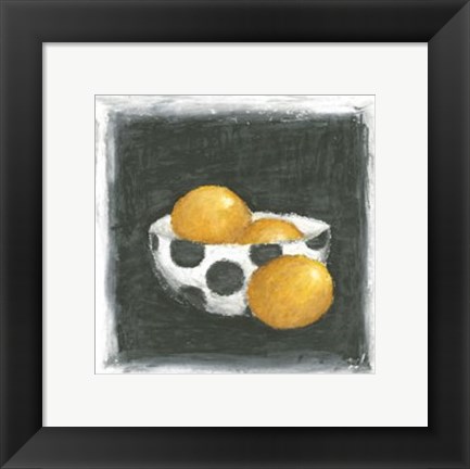 Framed Oranges in Bowl Print