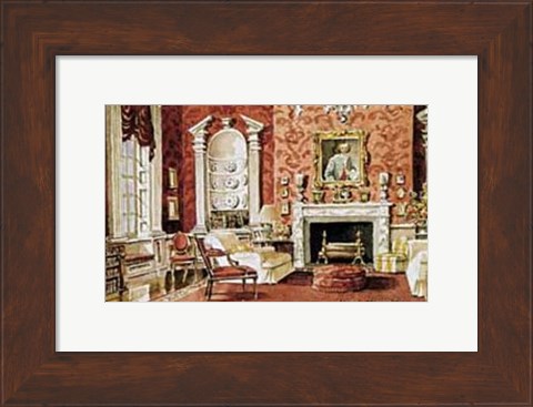 Framed Classic English Country House Drawing Room Print