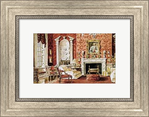 Framed Classic English Country House Drawing Room Print