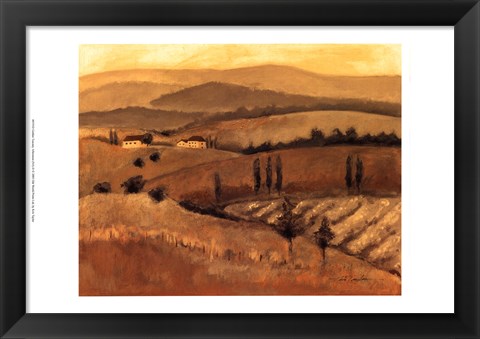 Framed Golden Tuscany Afternoon II Print