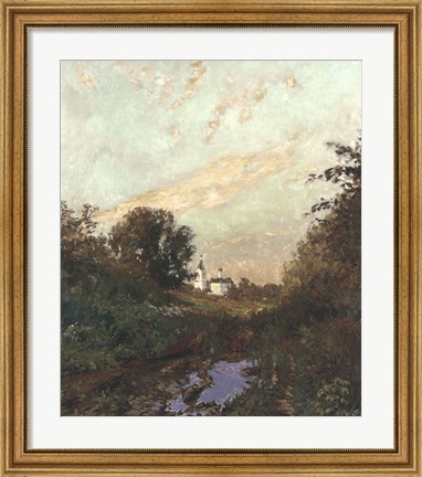 Framed Road to the Church Print