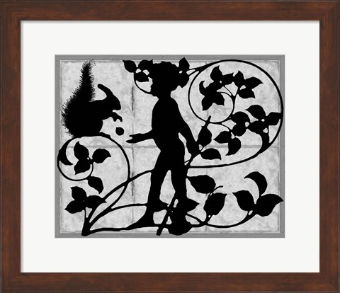 Framed Child Silhouette I Print