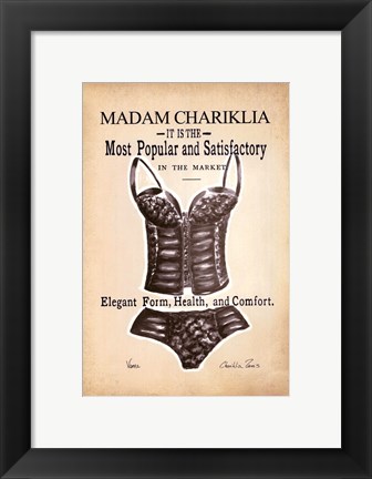 Framed Chariklia&#39;s Lingerie I Print