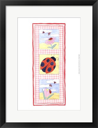 Framed Lady Bug Trio Print