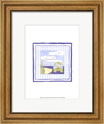 Framed Turtle with Plaid (PP) II Print