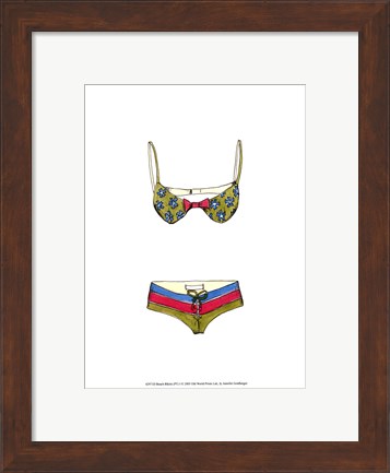 Framed Beach Bikini I (PT) Print