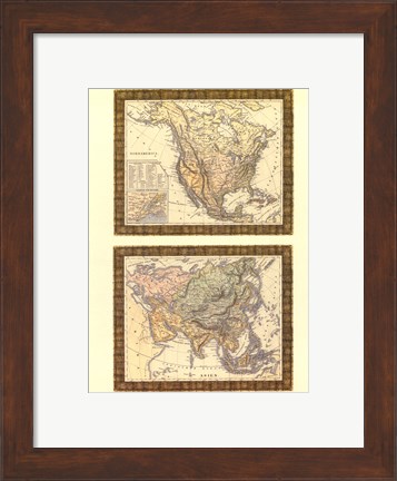 Framed Miniature Maps Print