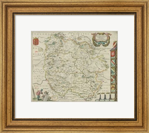 Framed Herefordia Map Print