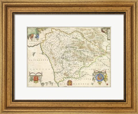 Framed Dvnelmensis Map Print