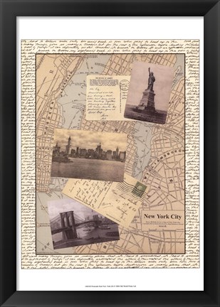 Framed Post Cards from NY Print