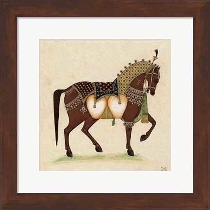 Framed Horse from India II Print