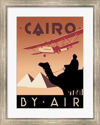 Framed Cairo by Air Print