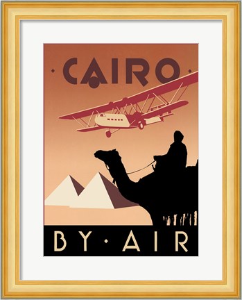 Framed Cairo by Air Print