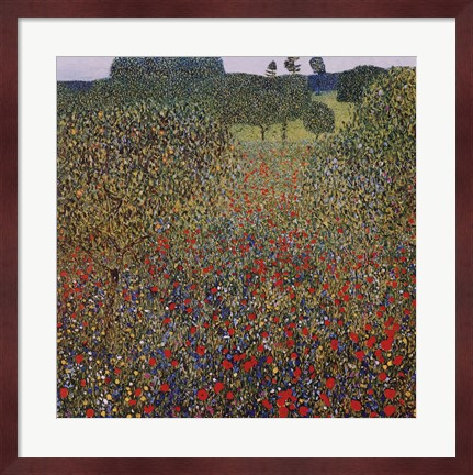 Framed Field of Poppies, c.1907 Print