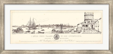 Framed Antique Seaport III Print