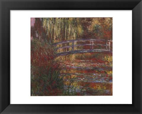 Framed Water Lily Pond, 1900 Print