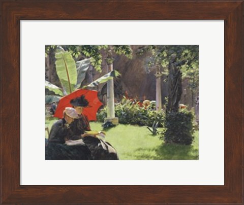 Framed Afternoon in the Cluny Garden, Paris, 1889 Print