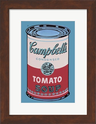 Framed Campbell&#39;s Soup Can, 1965 (pink &amp; red) Print