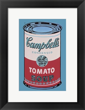 Framed Campbell&#39;s Soup Can, 1965 (pink &amp; red) Print