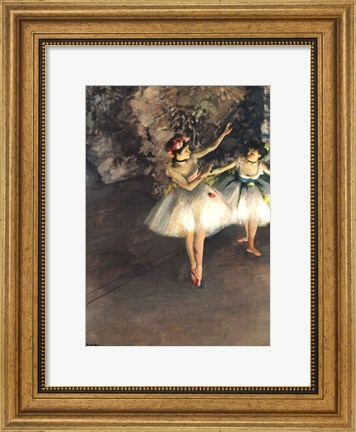 Framed Two Dancers on a Stage Print