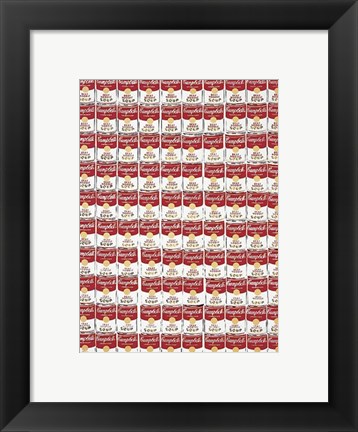 Framed One Hundred Cans, 1962 Print
