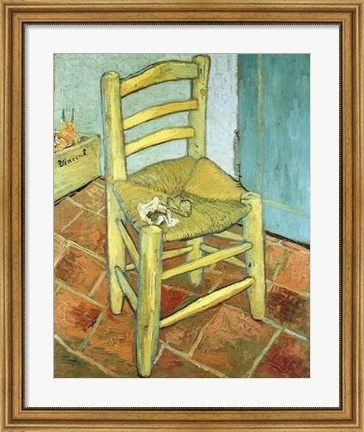 Framed Van Gogh&#39;s Chair Print