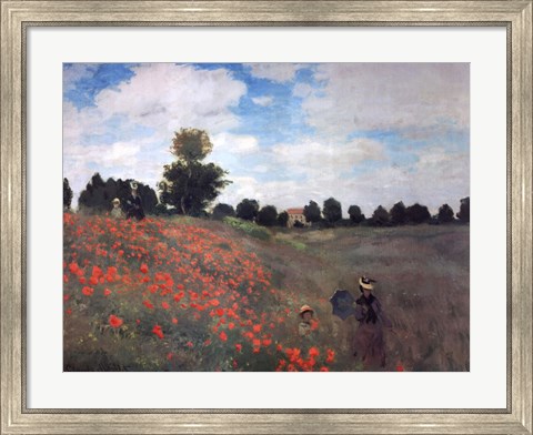 Framed Les Coquelicots Print