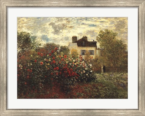 Framed Artist&#39;s Garden in Argenteuil Print