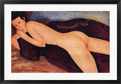Framed Reclining Nude from the Back, c.1917 Print