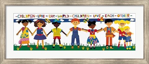 Framed Children Love the World Print