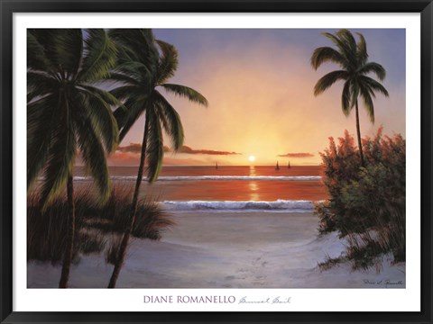 Framed Sunset Sail Print