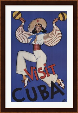 Framed Visit Cuba Print