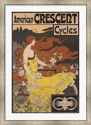 Framed American Crescent Cycles Print