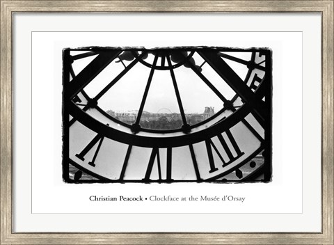 Framed Clockface at the Musee d&#39;Orsay Print