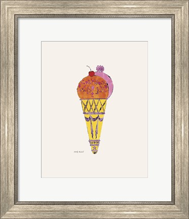 Framed Ice Cream Dessert, c. 1959 (red and pink) Print
