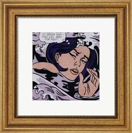 Framed Drowning Girl Print