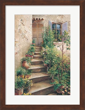 Framed Stairway in Provence Print