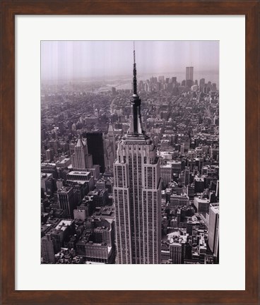 Framed Empire State Building / World Trade Center Print