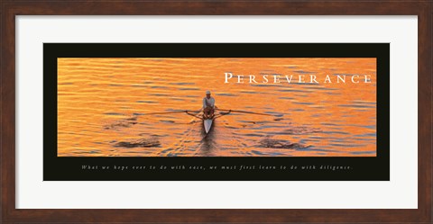 Framed Perseverance-Sculler Print