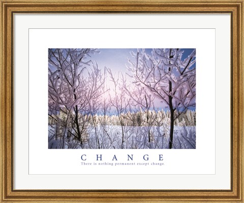Framed Change-Snowy Trees Print