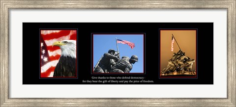 Framed American Soldier Print