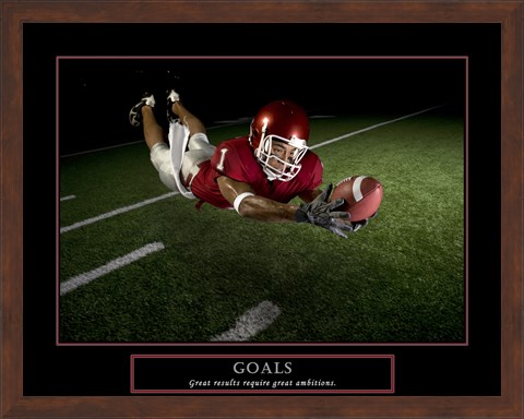 Framed Goals - Football Action Print