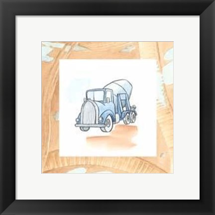 Framed Charlie&#39;s Cement Mixer Print