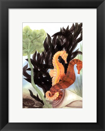 Framed Seahorse Serenade I Print