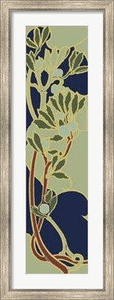 Framed Nouveau Floral Panel I Print