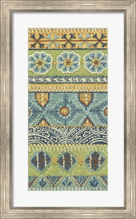 Framed Eastern Embroidery I Print