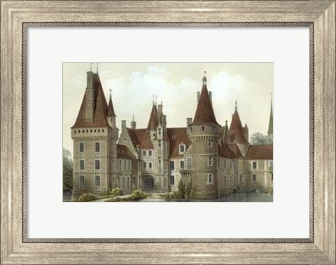 Framed Petite French Chateaux IV Print