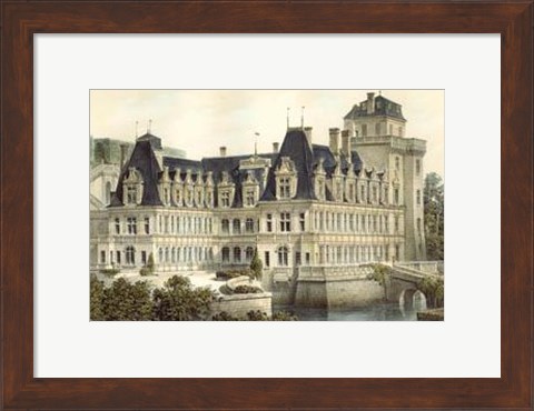Framed Petite French Chateaux V Print