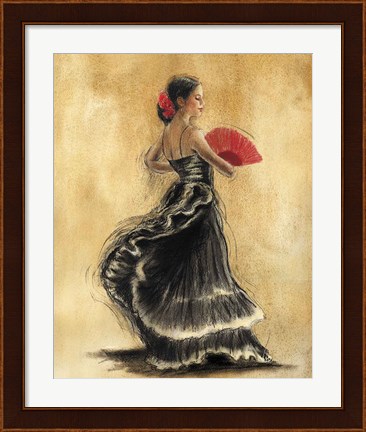 Framed Flamenco Dancer II Print
